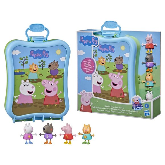 Peppa Pig: Peppa’s Adventures Peppa's Carry-Along Friends Doll Playset, 4 Pieces - Picture 1 of 3